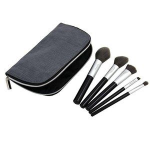 Kestrel Charcoal Infused Face Set brushes & Clutch